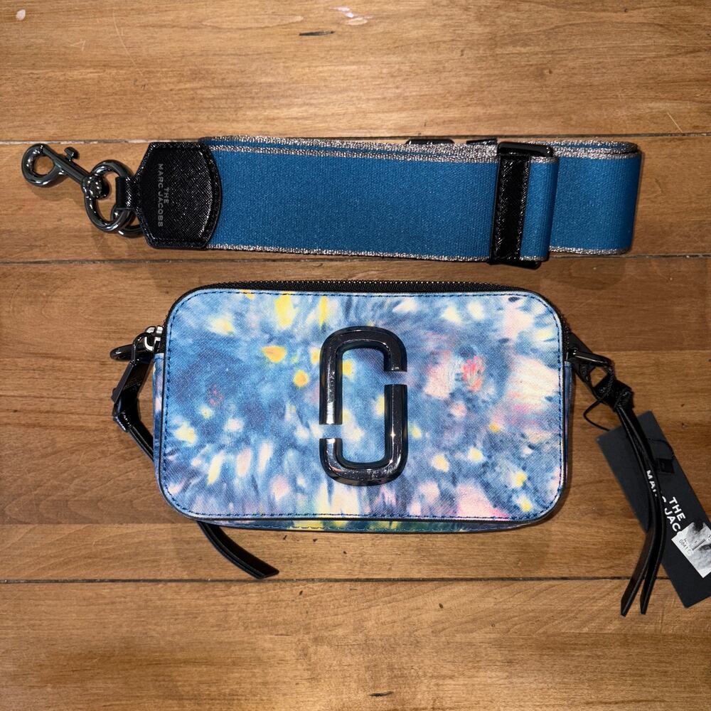 Marc Jacobs The Watercolor Snapshot Camera Bag Blue Multi Printed crossbody